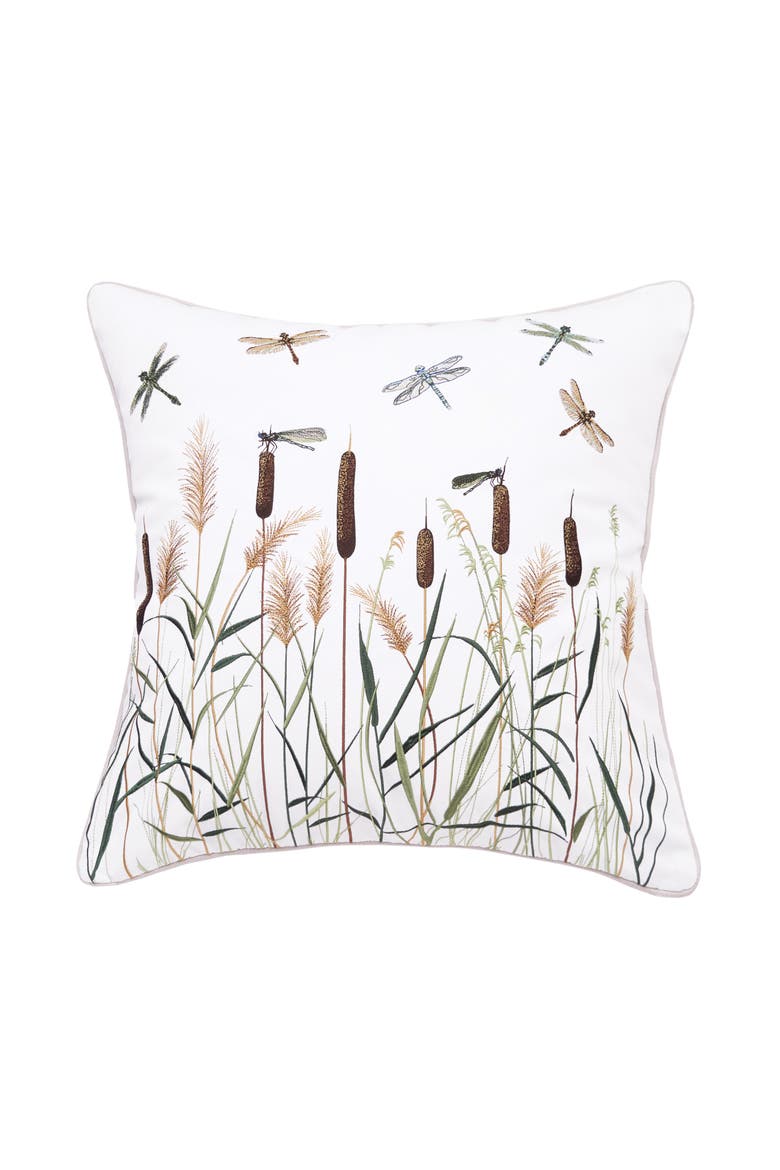 Dragonfly Creek Pillow, Main, color, Green