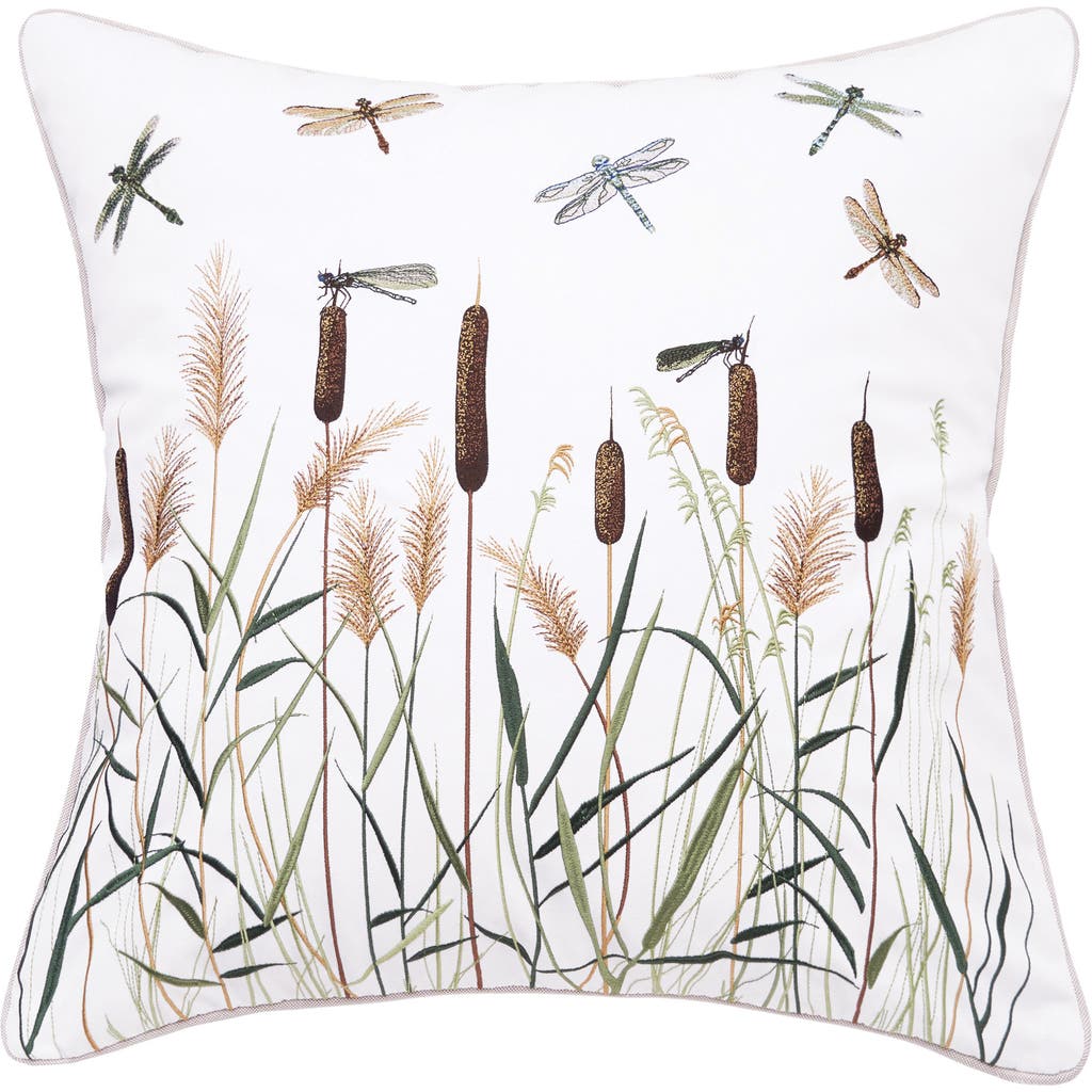 Rightside Designs Dragonfly Creek Pillow In Green