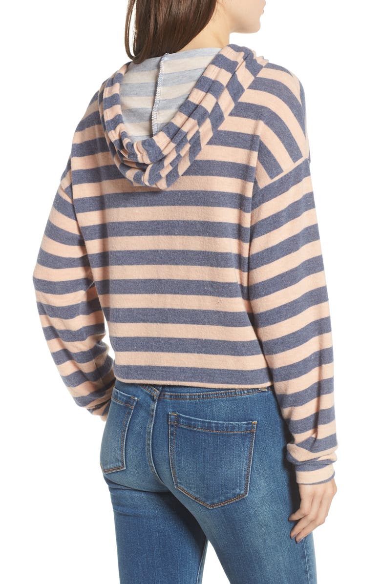 Chloe & Katie Stripe Brushed Hacci Hoodie, Alternate, color,