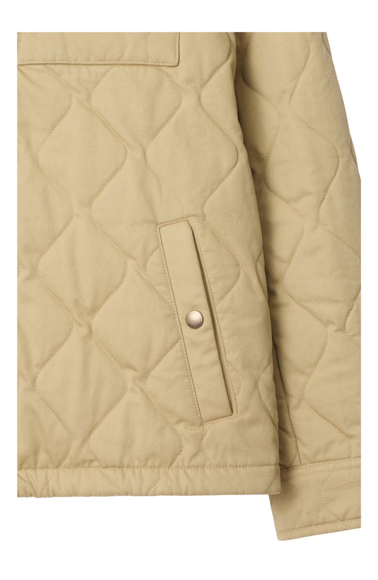 Burberry Quilted Gabardine Overshirt, Alternate, color, Hamper Beige