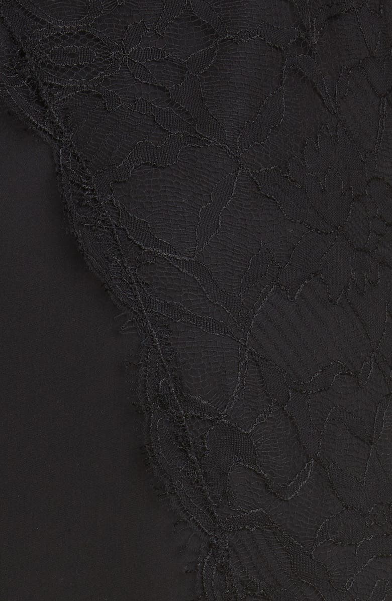 Khaite Ash Open Back Handkerchief Hem Lace Dress, Alternate, color,