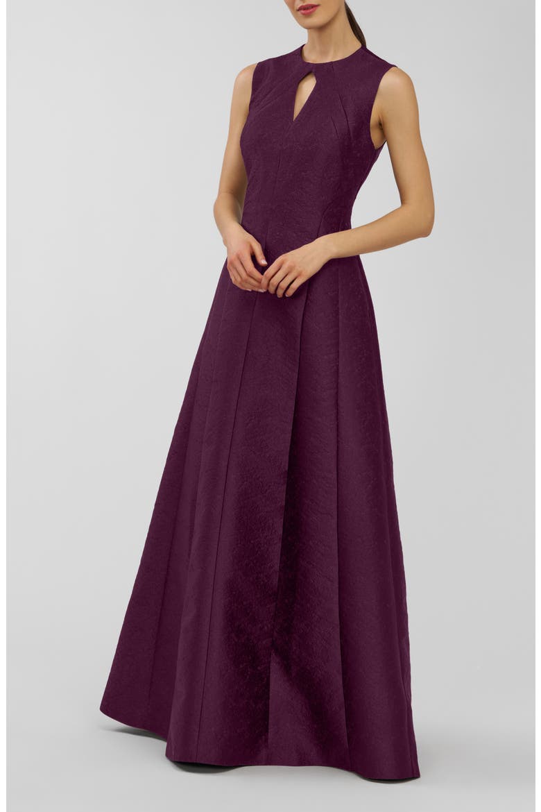 Gabriella Jacquard Gown, Alternate, color, MULBERRY