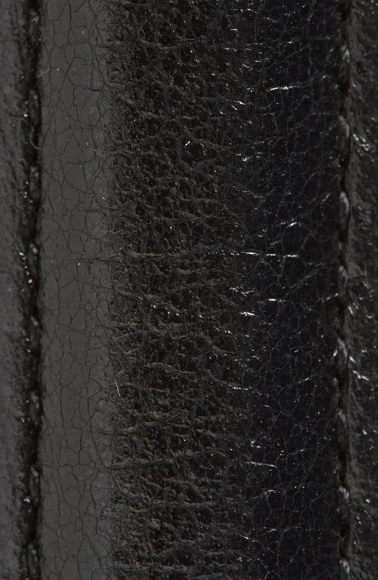 Saint Laurent Logo Buckle Leather Belt, Alternate, color,