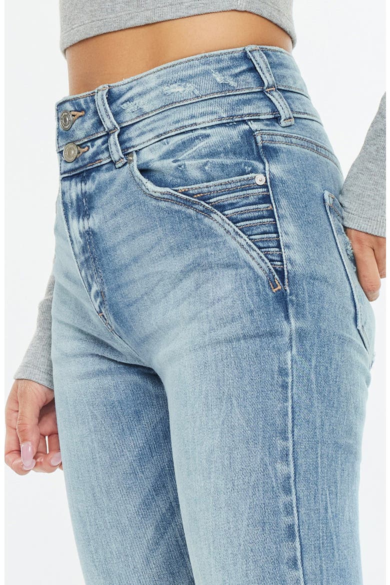 Belle High Rise Crop Bootcut Jeans, Alternate, color, Medium Wash