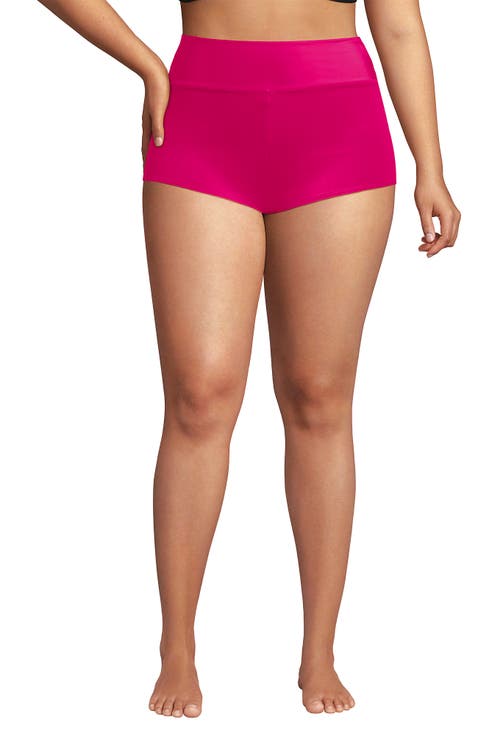 Plus Size Tugless High Waisted Swim Boy Shorts