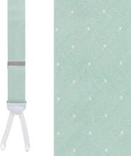 Trafalgar Big and Tall Churchill Chambray Polka Dot Linen Blend Formal End Suspenders