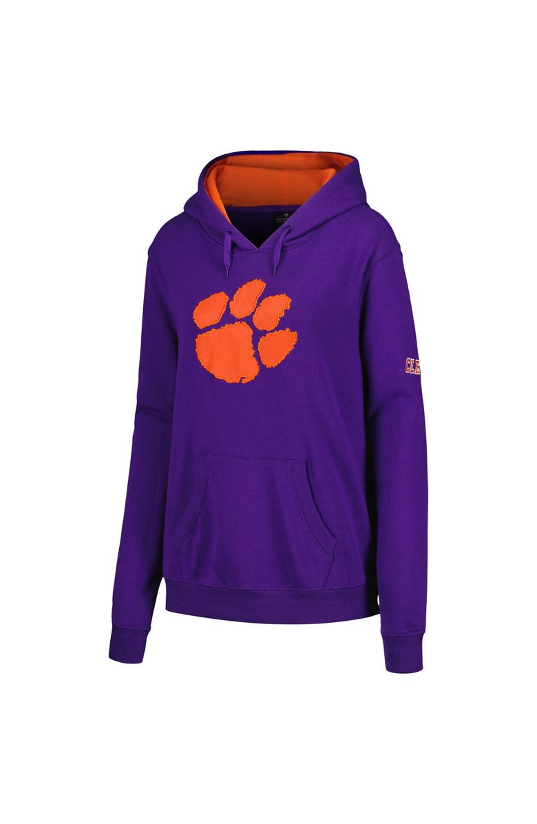 STADIUM ATHLETIC Women's Stadium Athletic Purple Clemson Tigers Big Logo Pullover Hoodie, Alternate, color, Purple