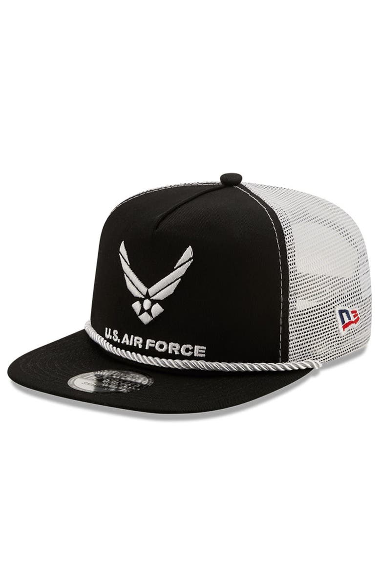 Men's New Era Black/White Erik Jones Golfer Snapback Adjustable Hat, Alternate, color, Black