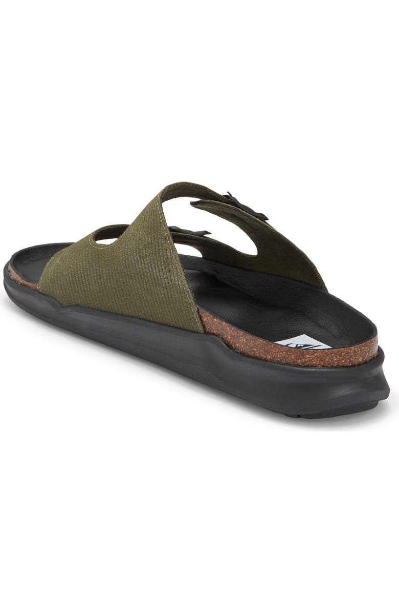 Quiksilver Deck Slide Sandal, Alternate, color, Dark Green/ Tan/ Black