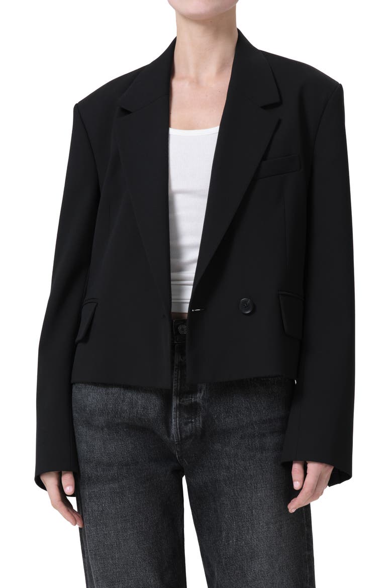 Callie Crop Blazer, Main, color, BLACK