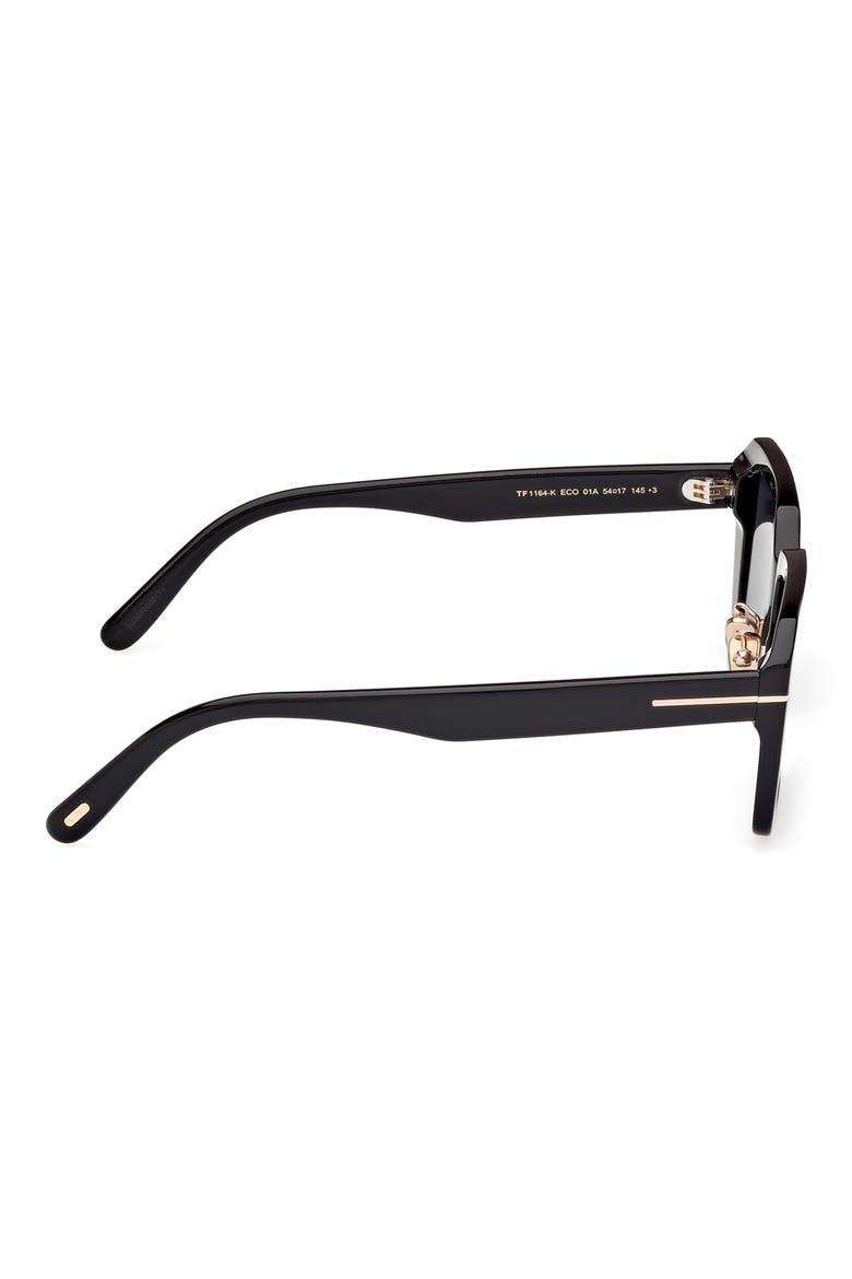 54mm Square Sunglasses, Alternate, color, SHINY BLACK / SMOKE