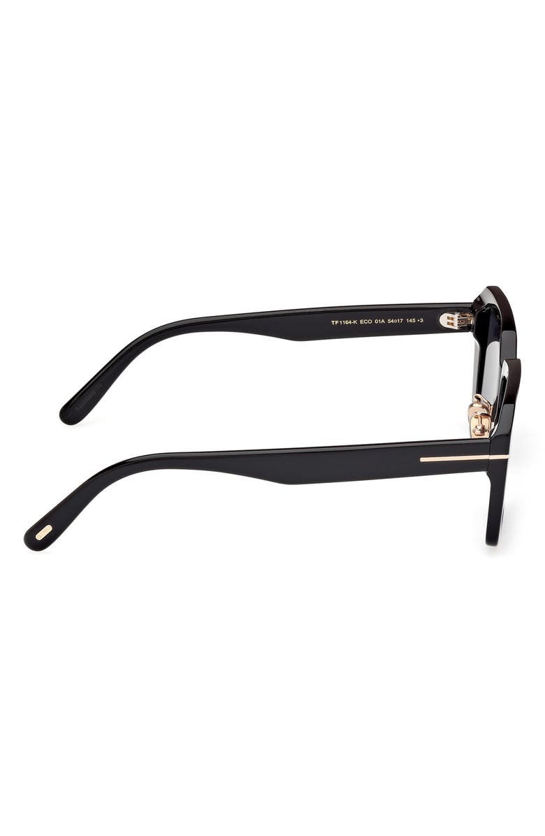 TOM FORD 54mm Square Sunglasses, Alternate, color, Shiny Black / Smoke