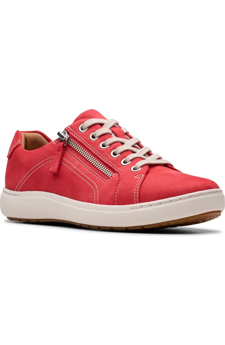 Clarks<sup>®</sup> Nalle Side Zip Sneaker, Main, color, Reb Nubuck