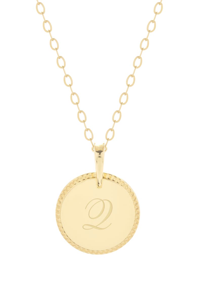 Milia Initial Pendant Necklace, Main, color, GOLD Q