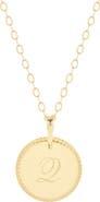 Brook and York Milia Initial Pendant Necklace