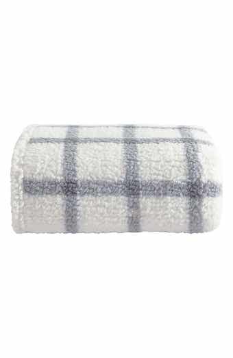 Bunkhouse Plaid Faux Shearling Throw Blanket