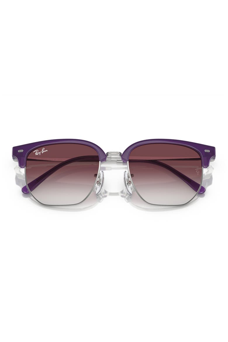 Kids' Junior New Clubmaster Gradient Polarized 47mm Irregular Sunglasses, Alternate, color, VIOLET