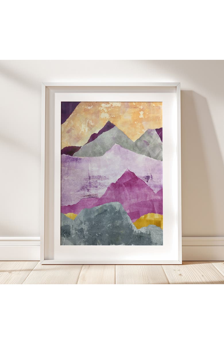Artxtiles Sunset Mountains Framed Print, Main, color, Multi