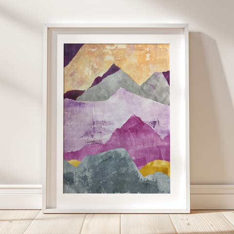 Sunset Mountains Framed Print