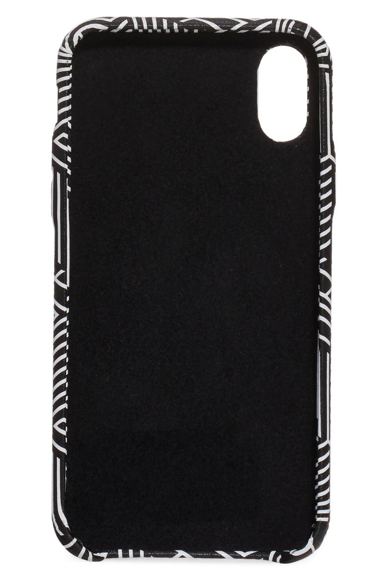 Monogram iPhone X Case, Alternate, color, BLACK ALL OVER