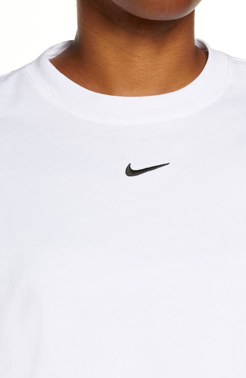 Nike Womens Nsw Essential Lbr Crew T-shirt In White/black