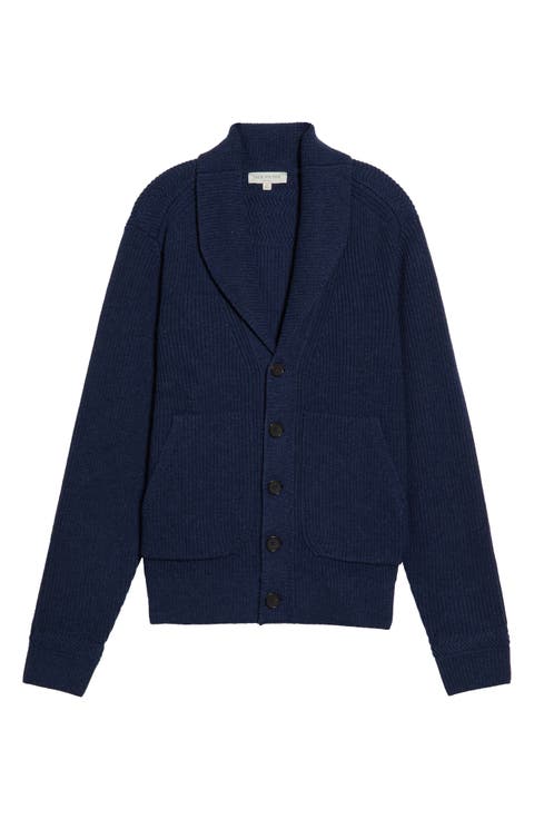 Shawl Collar Wool & Cashmere Cardigan