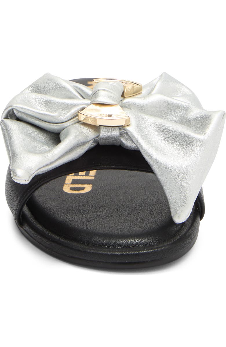 KARL LAGERFELD PARIS Ciaran Slide Sandal, Alternate, color, Black/ Silver