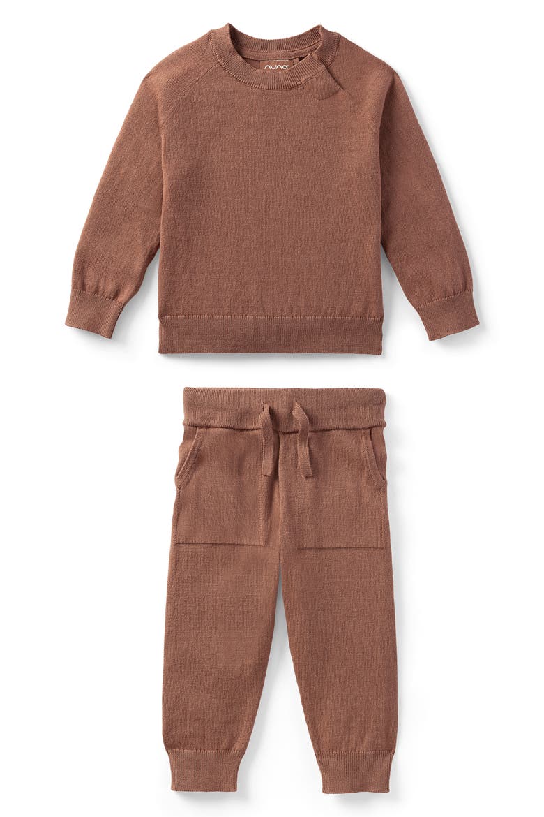 Supima Cotton 2-Piece Sweater Set, Main, color, SIENNA
