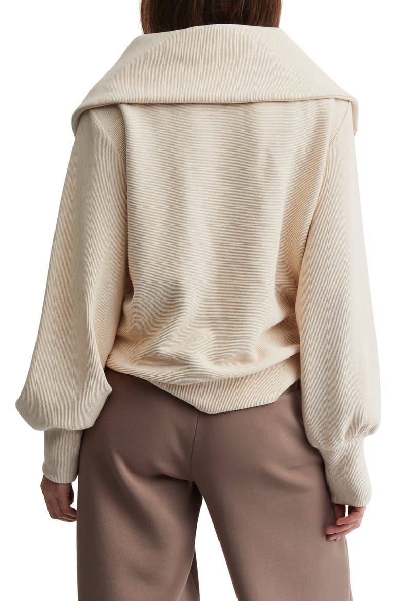 Vine Ottoman Half Zip Pullover, Alternate, color, OATMEAL MARL