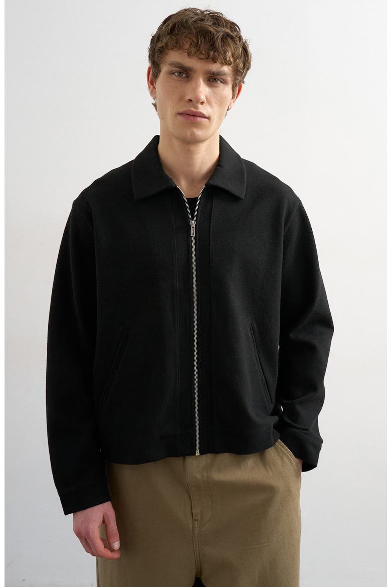 Premium Boxy Fit Jacket, Main, color, BLACK