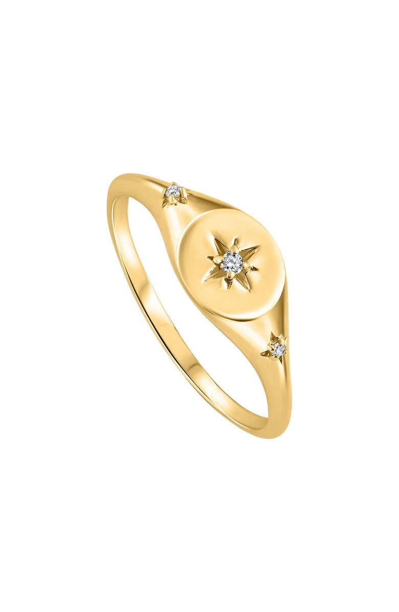 Bliss Diamond Diamond Starburst Stackable Ring 18k Gold, Main, color, 