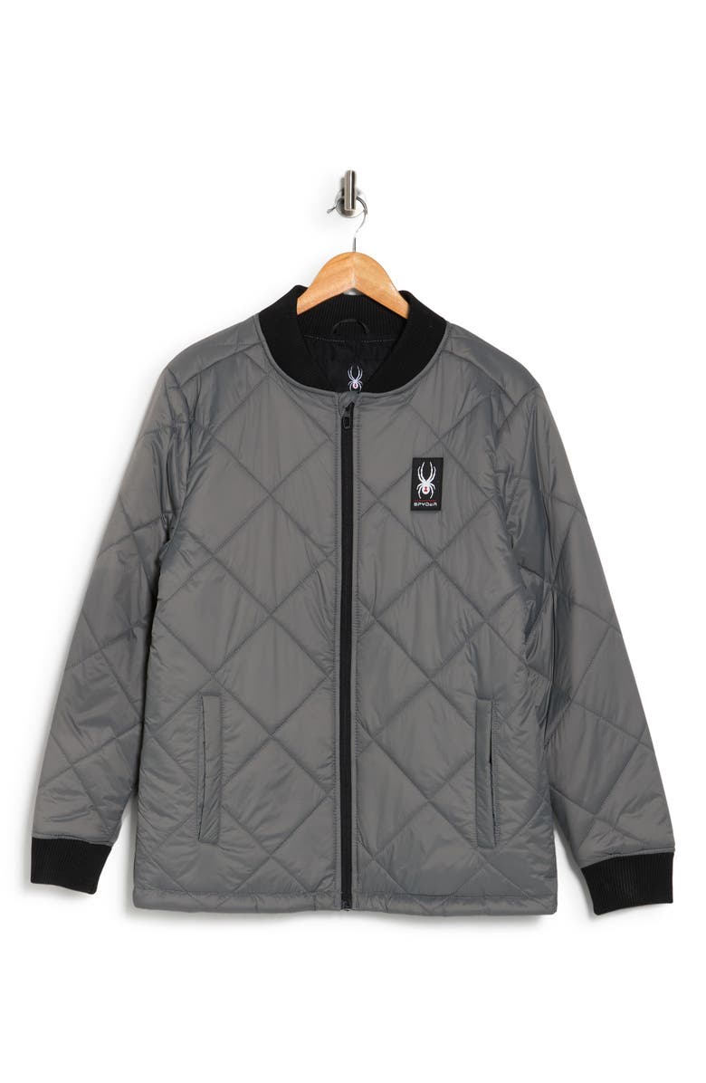 Spyder Quilted Bomber Jacket, Alternate, color, 