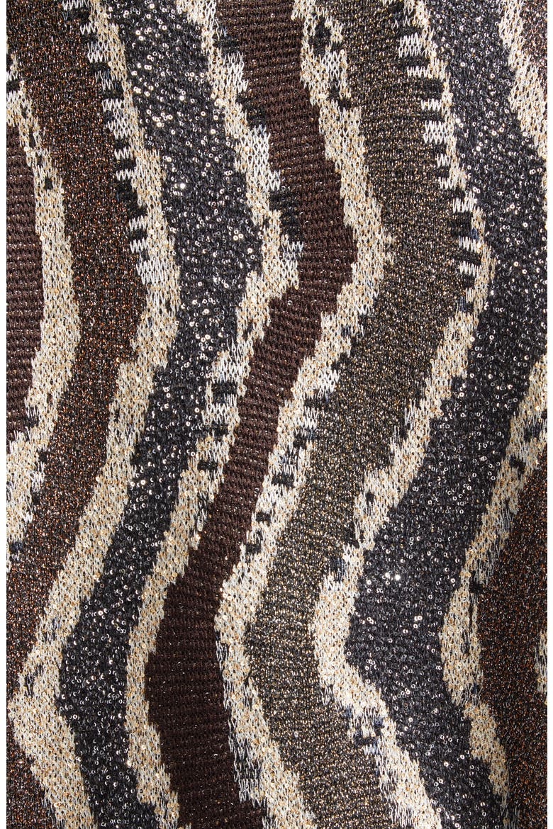 Stripe Metallic Cardigan, Alternate, color, BROWN TONES STRIPES