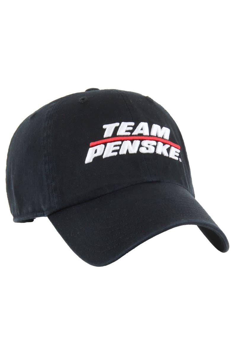 '47 Men's '47  Black Team Penske  Clean Up Adjustable Hat, Alternate, color, Black