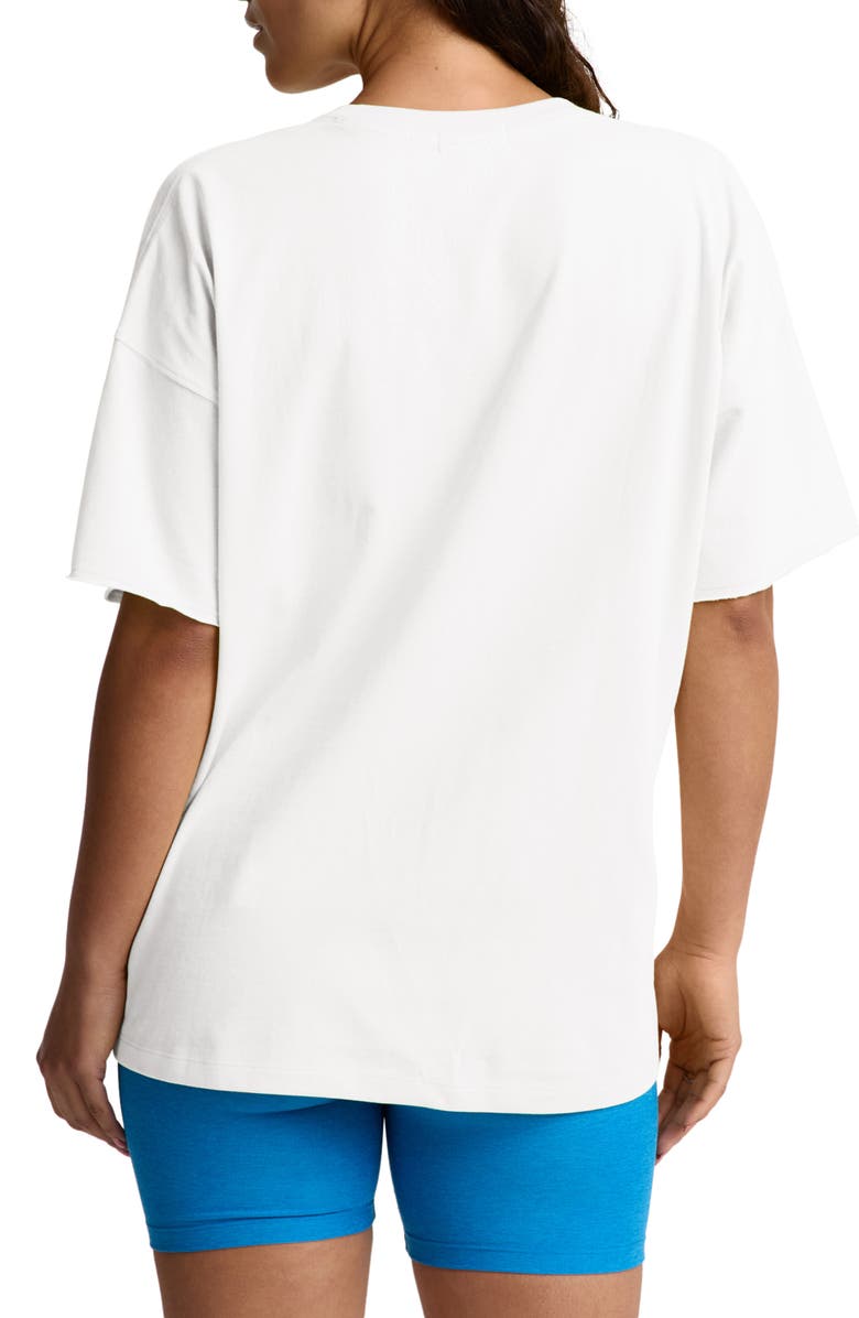 Beyond Yoga SoftKnit Better Than Ever Oversize V-Neck T-Shirt, Alternate, color, Crisp White