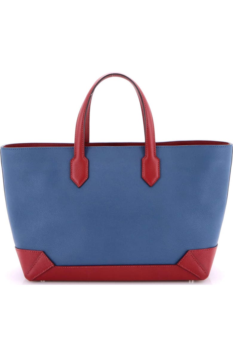 Pre-Owned Hermes Maxibox Cabas Evercolor with Epsom 30, Alternate, color, Bleu Agate