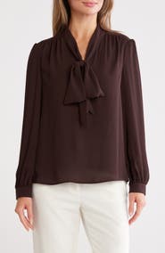 Gemma + Jane Tie Neck Georgette Top