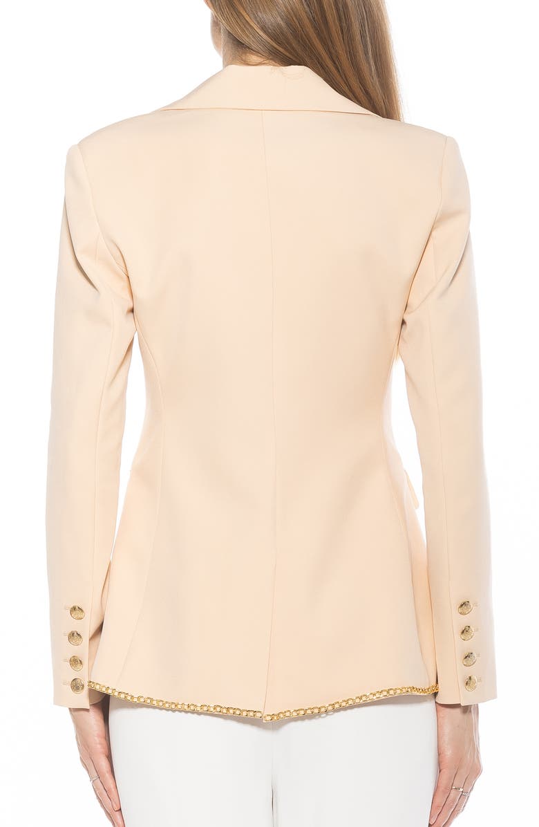 Alexia Admor Janet Chain Trim Blazer, Alternate, color, Beige