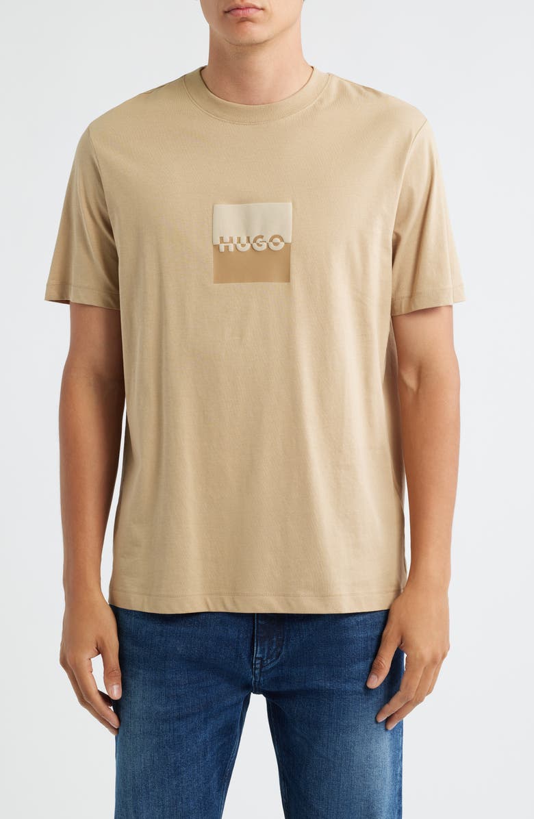 HUGO Dusplit Logo Graphic T-Shirt, Main, color, 