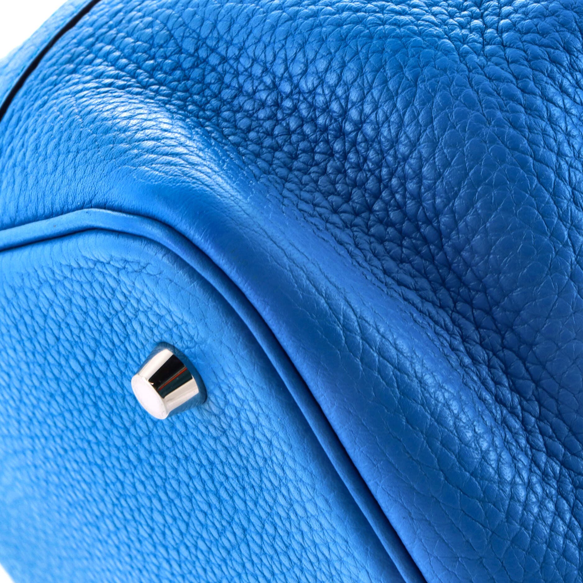 Pre-Owned Hermes Picotin Lock Bag Clemence MM, Alternate, color, Bleu Zanzibar