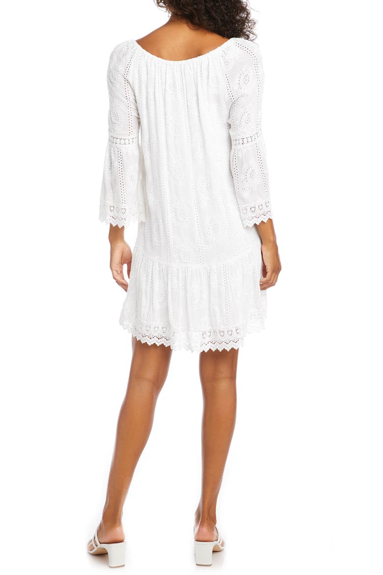 Mixed Lace Dress, Alternate, color, OFF WHITE