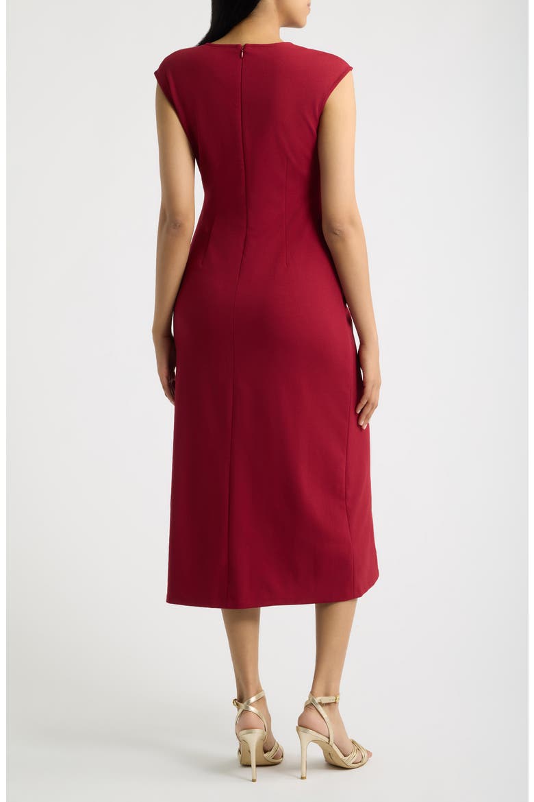 Hardware Accent Midi Dress, Alternate, color, NEW BURGANDY