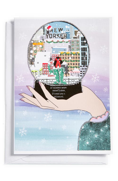 VERRIER HANDCRAFTED If Kisses Were Snowflakes Greeting Card in Purple Multi  product