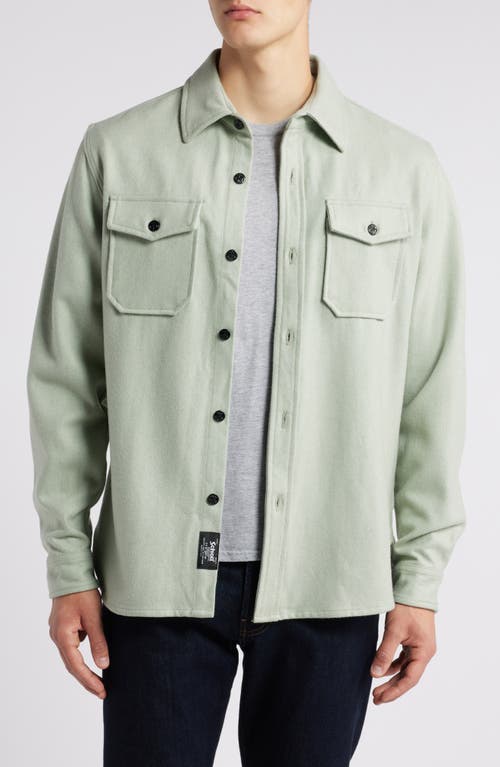 Schott NYC CPO Wool Blend Work Shirt in Mint 