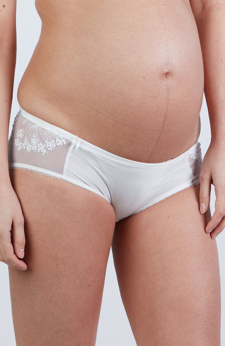 Cache Coeur Louise Maternity shorts, Main, color, Ivory