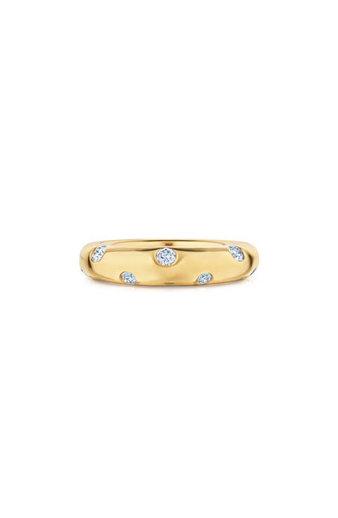 18k Gold Diamond Band Ring