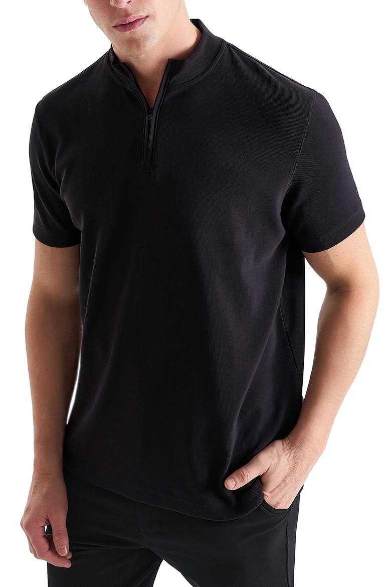 High Neck Tech T-Shirt with UV Protection, Main, color, Black