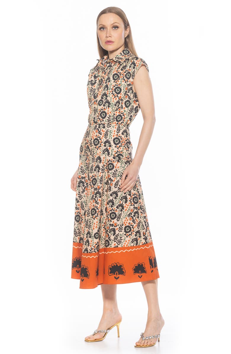 Alexia Admor Juniper Button-Up Shirt, Alternate, color, Beige Multi