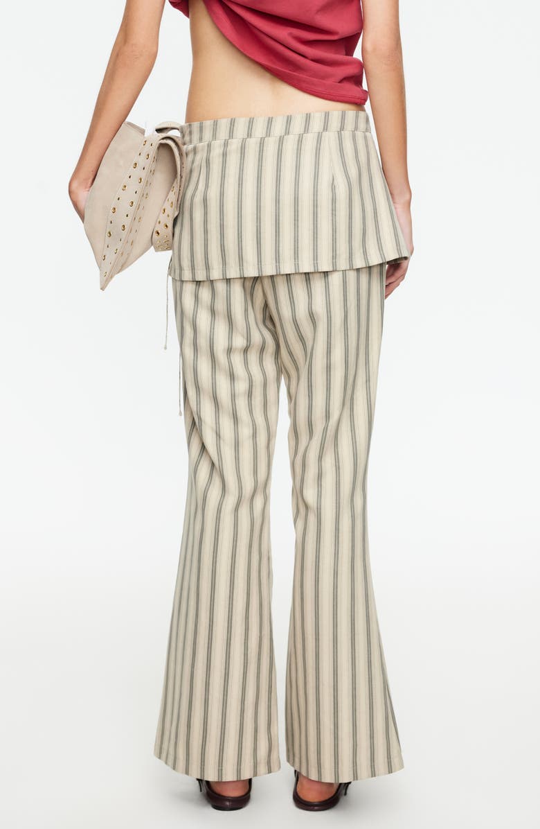 LIONESS Alpine Flare Pants, Alternate, color, Beige Stripe