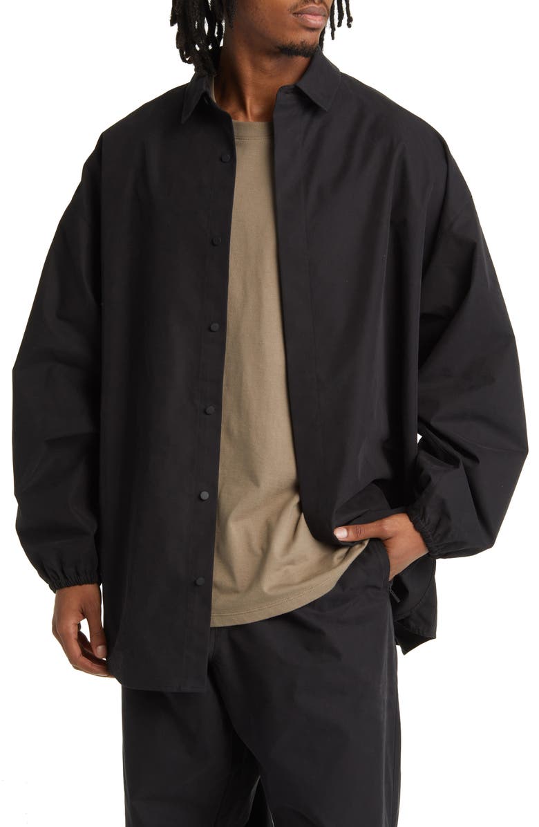 Fear of God Essentials Oversize Button-Up Shirt Jacket, Main, color,
